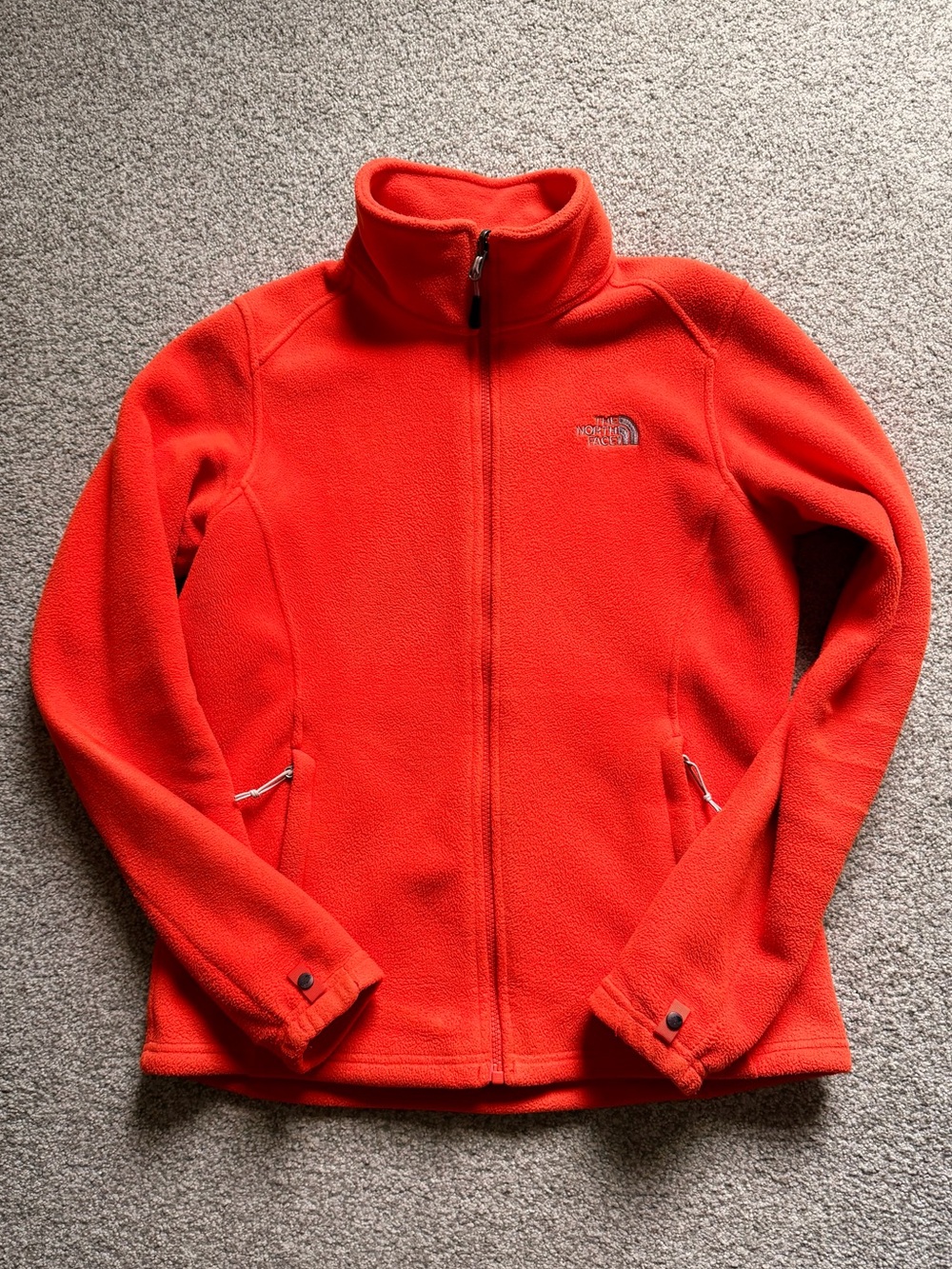 The North Face Orange Fleece Jacket - Signature Logo